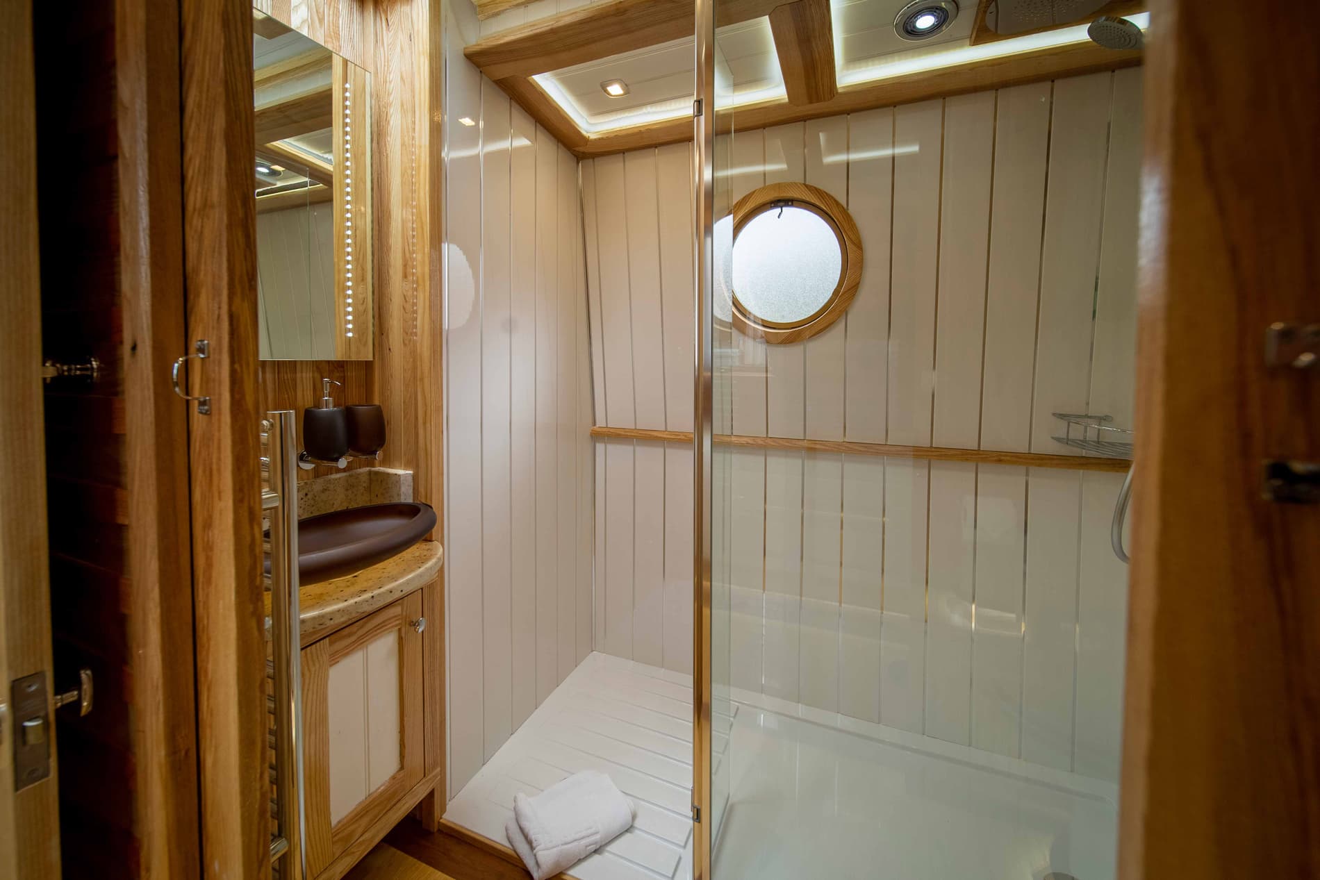 Two bath/shower rooms